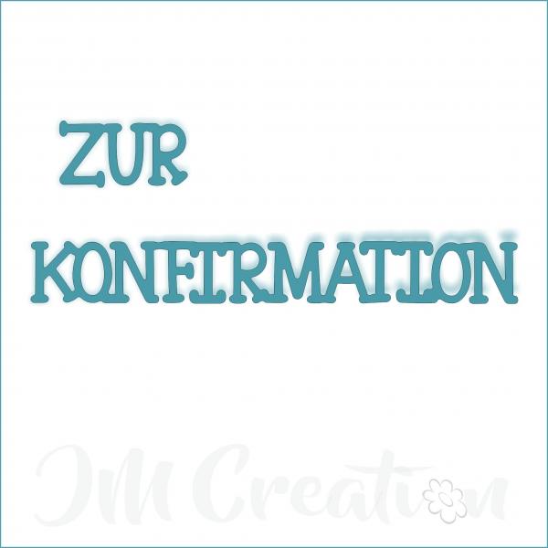 Stanzschablone - Zur Konfirmation